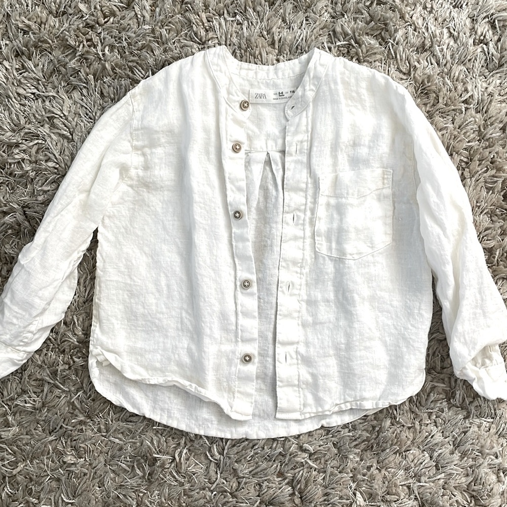 Zara Kids 100% Linen Button Down